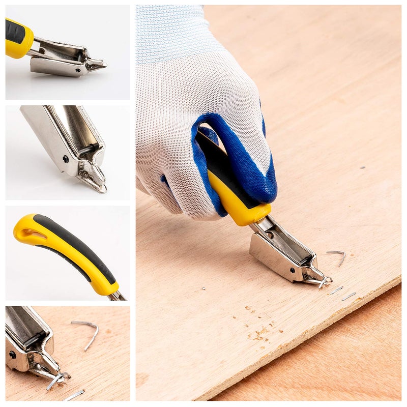 YEAHOME Upholstery 4 in 1 Staple Gun Heavy Duty, with 6000 Staples, Remover, Gloves, Manual Brad Nailer Power Adjustment Stapler Gun for Wood, Upholstery, Carpentry, Decoration DIY Staple Gun - Image 5